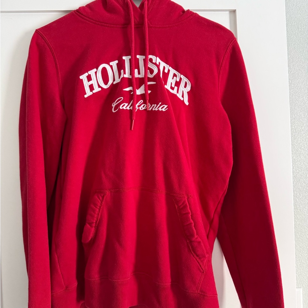 Hollister Vibrant Red Pullover Hoodie
